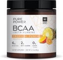 Pure Power BCAA + Beta-Alanine, Tropical Punch Flavor, 11.7 oz (333 g), 30 porties, 6g BCAA, 2g Beta-Alanine, 0g Sugar, Non-GMO, Dr. Mercola