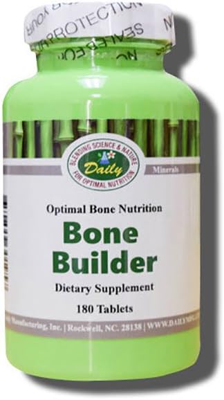 Daily Manufacturing Bone Builder (Vitamin's C, D3, K2, Calcium, Magnesium, Strontium, Boron, Silicon & Betaine Hydrochloroide) 180 tabletten