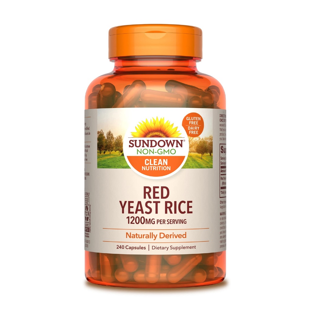 Sundown Red Gist Rice 1200 mg, 240 capsules