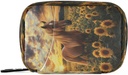 Paard Zonnebloemen Travel Pill Organizer Bag, Weekly Daily Pill Case Bag Portable Pill Box voor vitamine supplement geneeskunde