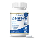CalmCo Zenreva, Pure Saffron Extract Capsules Boost Mood, Verbeter Focus, Verminder angst, Ondersteuning Emotionele Evenwicht & Slaap, Metabolisme Booster, Niet-GMO Vegan Capsules, 30 Tel.