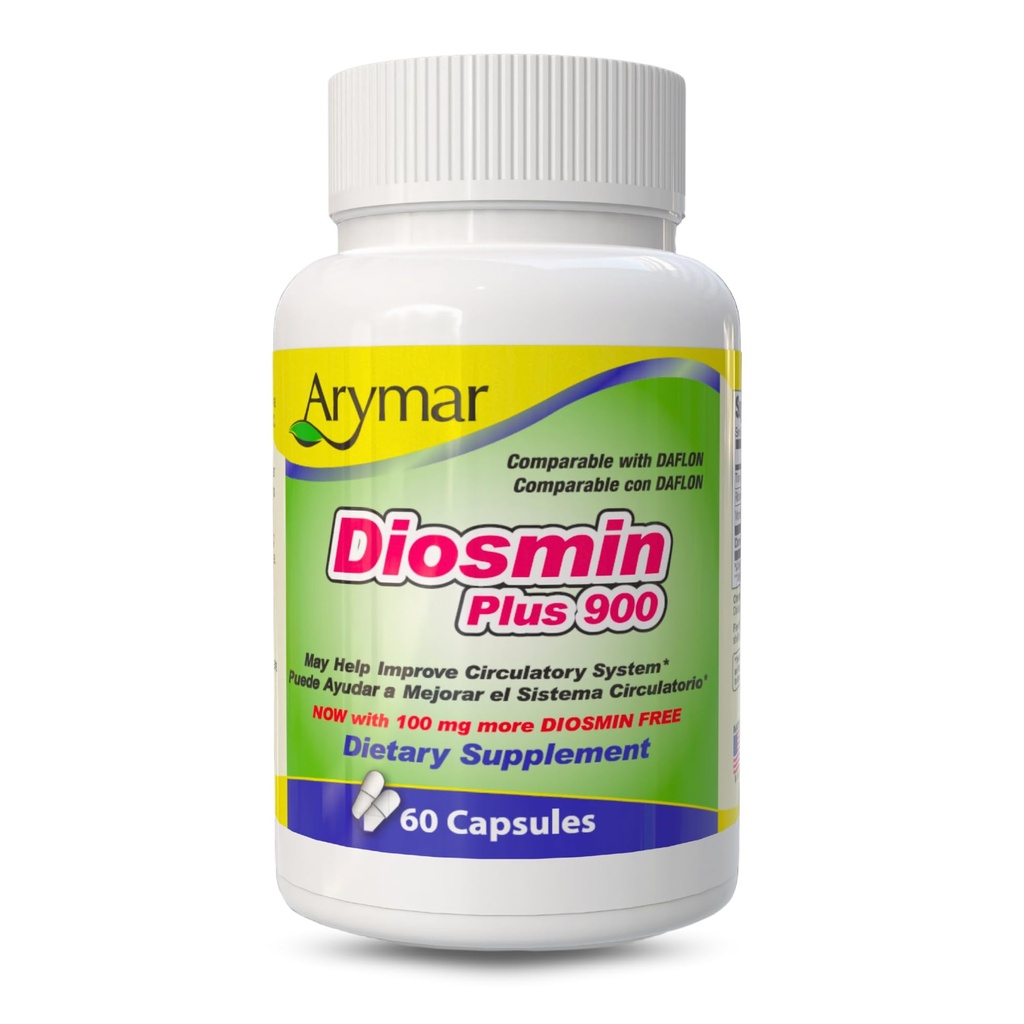 Arymar Diosmin Plus 900, Circulatory System Support (60 capsules/verpakking van 1)