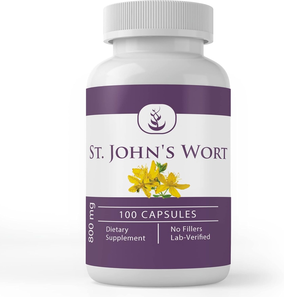 PURE ORIGINAL INGRÉDIENTS St. John's Wort, (100 Capsules) Toujours pur, aucun additif ou remplissage, laboratoire vérifié