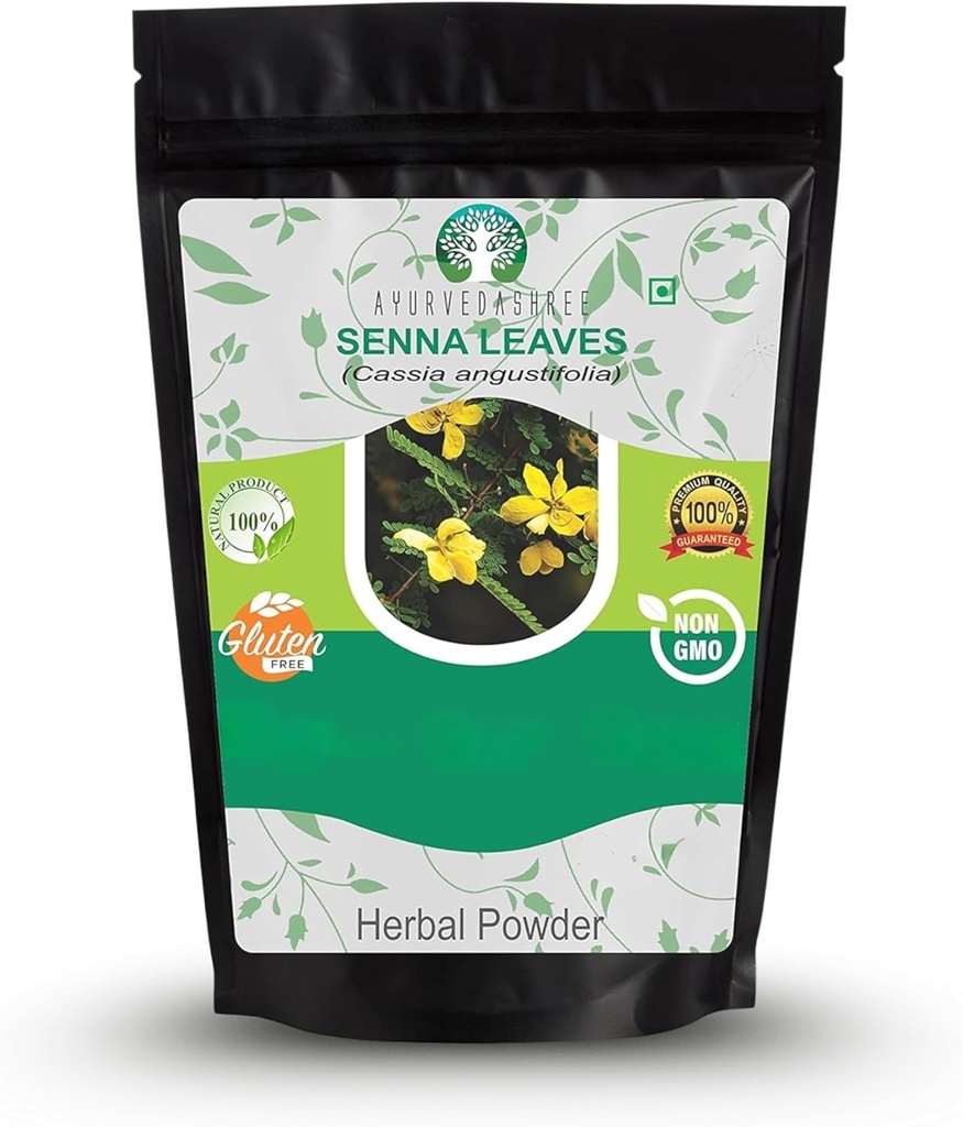 Senna Leaf Powder 200 Gm I Cassia angustifolia Powder I Ayurvedic Kruidensupplement ter ondersteuning van de spijsverteringsfunctie I 100% Pure & Natural