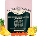 Gummies d'équilibre féminin - Probiotiques pour la santé des femmes pour le pH et le soutien immunitaire et le goût naturel d'ananas (1)
