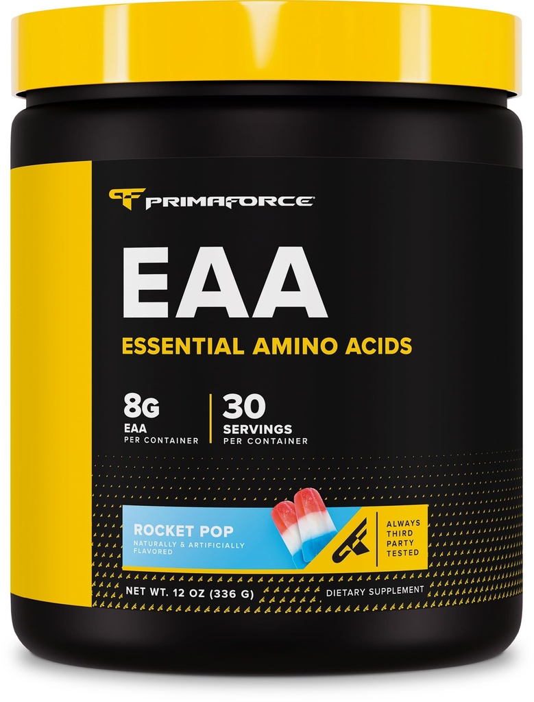 Primaforce EAA poeder (30 porties, Rocket Pop smaak) - essentiële Aminozuren voor pre/intra workout en herstel - niet-GMO en glutenvrij