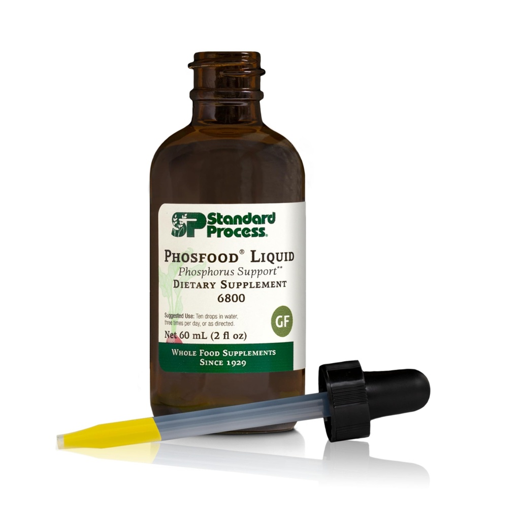 Standard Process Phosfood Liquid - Fosfor Supplement for Nutritional Balance - Glutenvrij, Veganistisch & Non-Soy - 60 ml (2 fl oz)