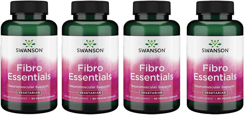Swanson Fibro Essentials 90 Veg Capsules (4 verpakkingen)