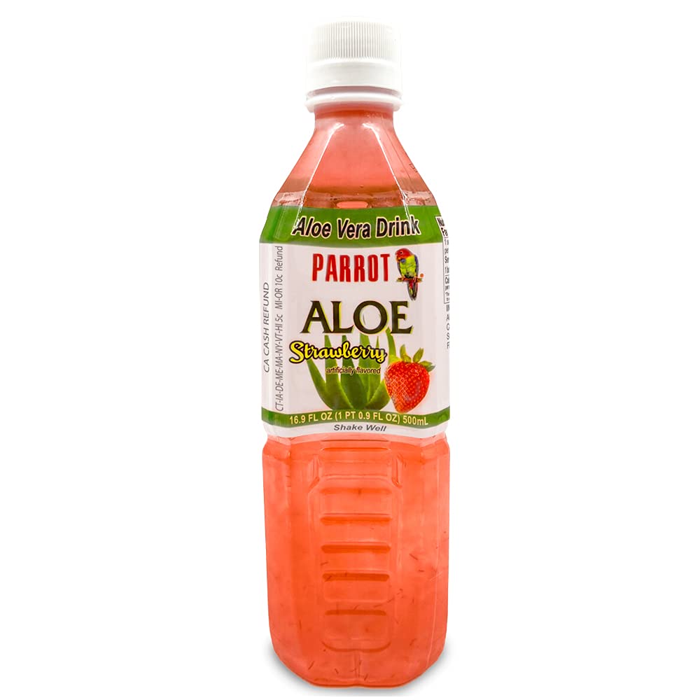 Parrot Brand Aloe Strawberry 16,9 f.oz.(Pack of 10)