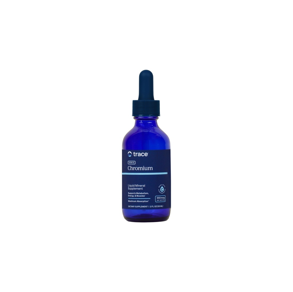 Trace Minerals Ionische Chroom 550 mcg - Dieetsupplement ter ondersteuning van energie en spiergroei - Liquid Drop Supplement met Magnesium, Chroom, Chloriden & More - 2 floz (ongeveer 48 porties)