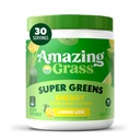 Amazing Grass Greens Blend Energy: Smoothie Mix, Super Greens Poudre et caféine végétale avec Matcha Green Tea & Beet Root Powder, Citron Lime, 30 portions (Packaging May Vary)
