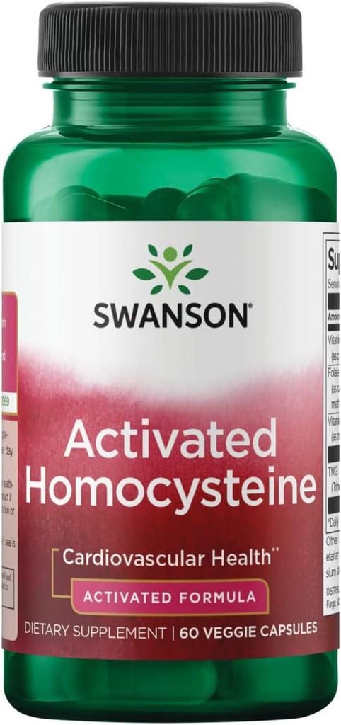 Swanson geactiveerd Homocysteïne Formule 60 Veg Capsules