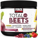 Facteur de force Betteraves totales Mélange de boisson énergétique, poudre de racine de betterave super-alimentaire avec des nitrates pour stimuler l'énergie et soutenir la circulation, le flux sanguin, l'oxyde nitrique et l'estomac, supplément de santé cardiaque, 30 portions