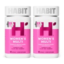 Habit Womens Multi Supplement 2 Pack (120 Capsules) - New Look, Supports General Health & Wellness, 23 Essential Vitamins and Minerals, Fruit extracts, Folate, Iron, B12, Biotin, Non-GMO