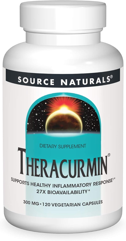 Source Naturals Theracurmine, Ondersteunt gezonde ontstekingsrespons*, 300 mg - 120 Vegetarische Capsules