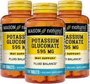 Mason Natural Kalium Gluconaat 595 mg, 300 Day Supply, 100 tabletten (verpakking van 3)