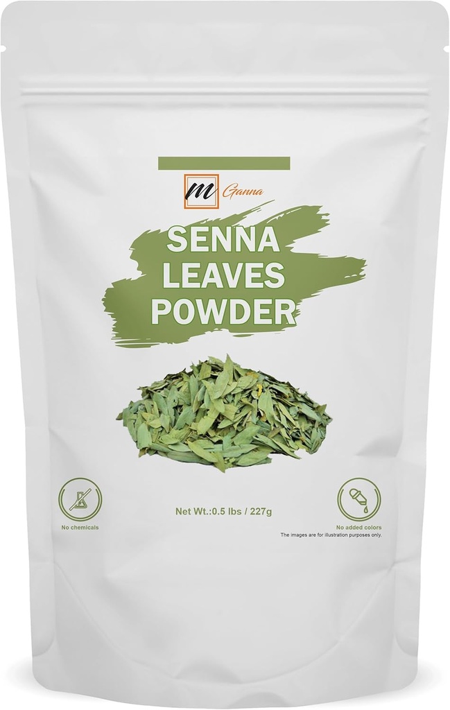100% natuurlijk sennapoeder 0,5 LBS / 227 GMS (Cassia Angustifolia) voor gezondheid en huidverzorging