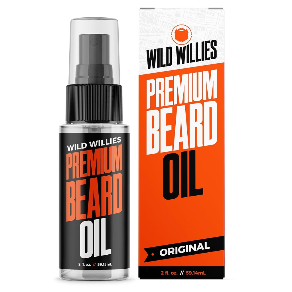 Wild Willies Beard Oil voor mannen - Natuurlijke ingrediënten bevorderen diepe conditie - Verwijdert jeuk & roos - Diepe verzachtende behandeling - Beste baardolie & conditioner - 2 Fl Oz