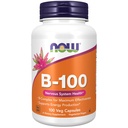 MAINTENANT compléments alimentaires, vitamine B-100, production d'énergie*, santé du système nerveux*, 100 gélules