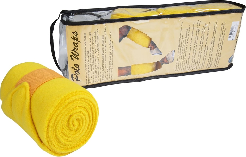 Intrepid International Polo Wraps for Horses Set van 4 Cotton Bandage Wrap, Horse Leg Wraps, Vet Wrap for Horses, Horse Size, Training Training Bandage
