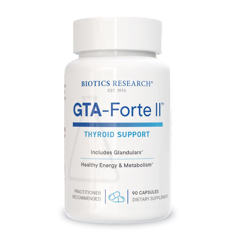 Biotica Onderzoek GTA Forte IITM Selenium Supplement met Zink, Koper, Porcine Glandular & Rubidium, Endocriene Glands Ondersteuning, Optimale Hormonale Balance, Fytochemically Bound Trace Elements 90 Capsules