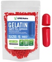XPRS Nutra Maat 5 Lege Capsules - 100 Tellen Zeer kleine Lege Gelatine Capsules - Pillen DIY Capsule vullen - Vulbare Pill Gel Caps voor Do-It-Yourself Vitamine Supplementen (Rode)