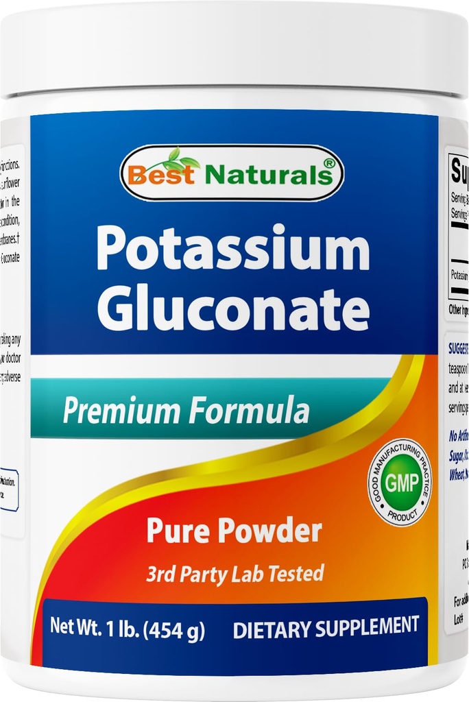 Best Naturals Kalium Gluconaat 1lb Poeder (1 LB (verpakking 1))