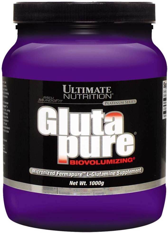 Ultimate Nutrition Glutapure 5000mg Biovolumizing, Spierherstel Supplementen met L-Glutamine, Aminozuurpoeder voor Immuunfunctie, 1000g poeder, 200 porties