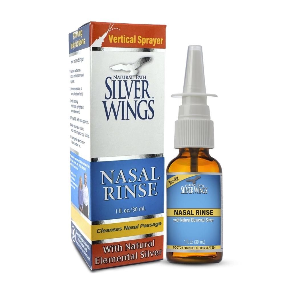 Natuurlijke pad Silver Wings Sinus Relief Natural Silver Nasal Spray - 50ppm - 1oz