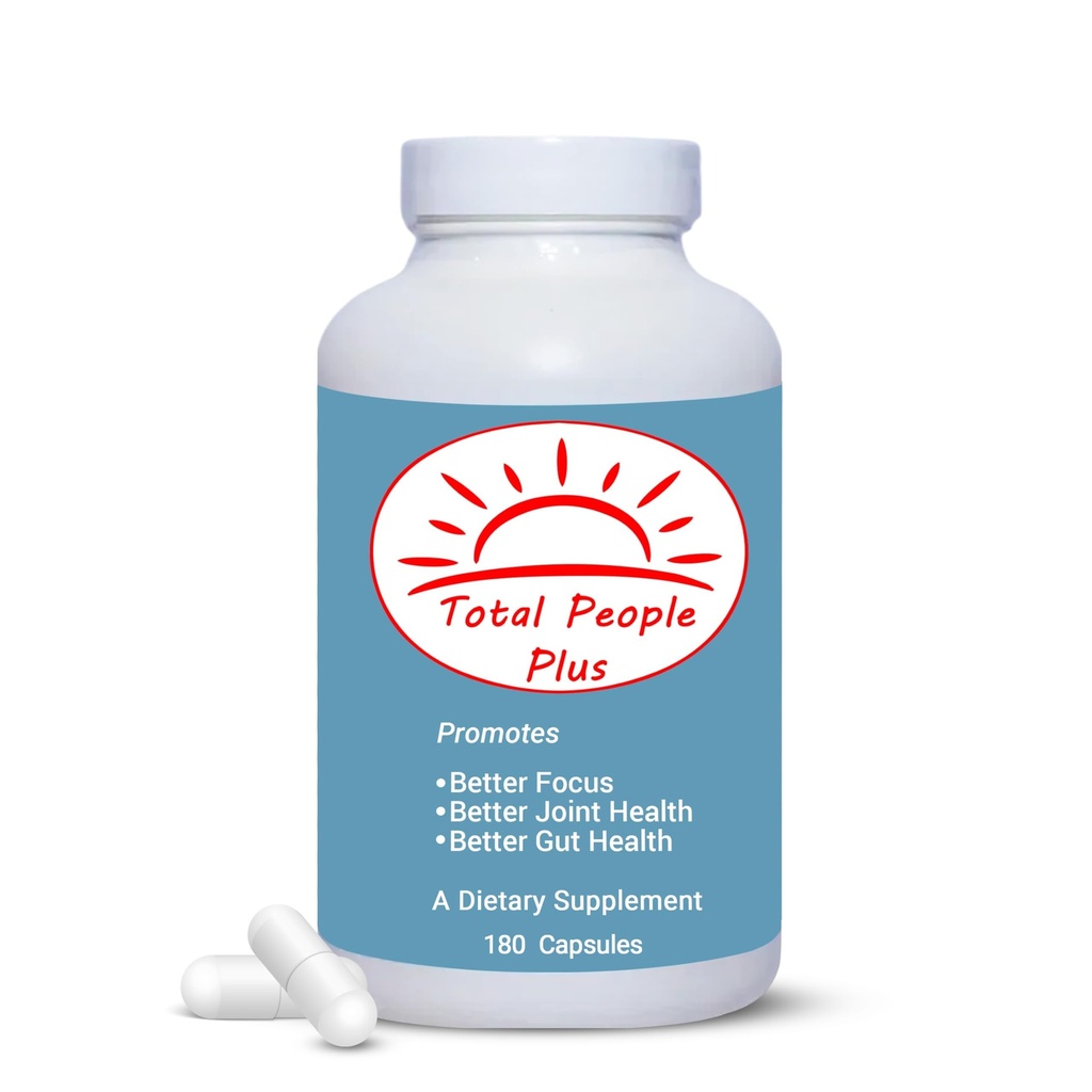 Total People Plus - Multivitaminen en mineralen voor volwassenen - Dieetsupplementen Rijk aan belangrijke mineralen met mix van vitamines A, D en E - Boosts Energie en vitaliteit - 180 capsules