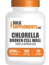 BulkSupplements.com Chlorella Capsules - Gebroken Cell Wall, Chlorella Supplement - Superfood Supplement, Vegan & Glutenvrij, 5 Capsules per portie, 150 Tellen (pakket van 1)