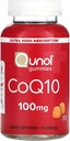 Qunol CoQ10 Gummies, CoQ10 100mg, Delicious Gummy Supplementen, Coenzyme Q10 helpt ondersteuning van de gezondheid van het hart, veganist, Glutenvrij, Ultra High Absorptie - 90 Tel.