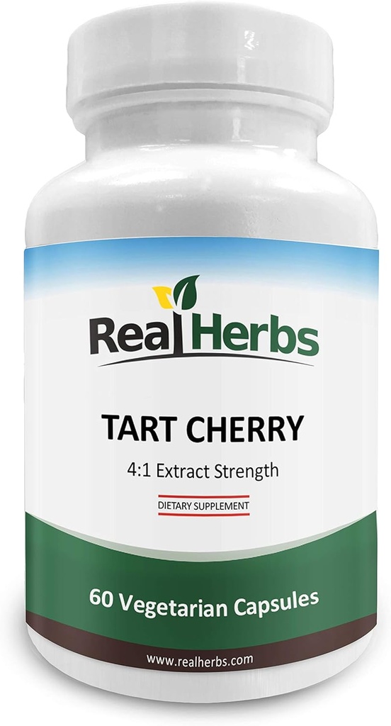 Véritables herbes Tart Cherry 4:1 Extrait 1000mg - 60 Capsules végétariennes