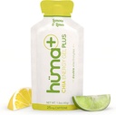Huma Plus (Dubbele Elektrolyten) - Chia Energy Gel, Lemon Lime, 12 Gels, 25mg Cafeïne - Maagvriendelijk, Real Food Energy Gels