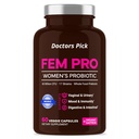 Fem Pro Probiotica voor vrouwen. 17 Klinisch effectieve strepen voor vaginale, spijsverterings- en immuunondersteuning, urinetrek gezondheid, pH-balans en Mood. 60 Veggie Capsules, 2 maanden levering