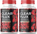 (2 verpakkingen) Heldere Flux Supplement Detox Reiniging, Capsules Bloed Vessel Cleaner Ondersteuning Geavanceerde Formule, ClearFlux Capsules Maximale sterkte Alle natuurlijke vitamines Gezondheid (120 capsules)