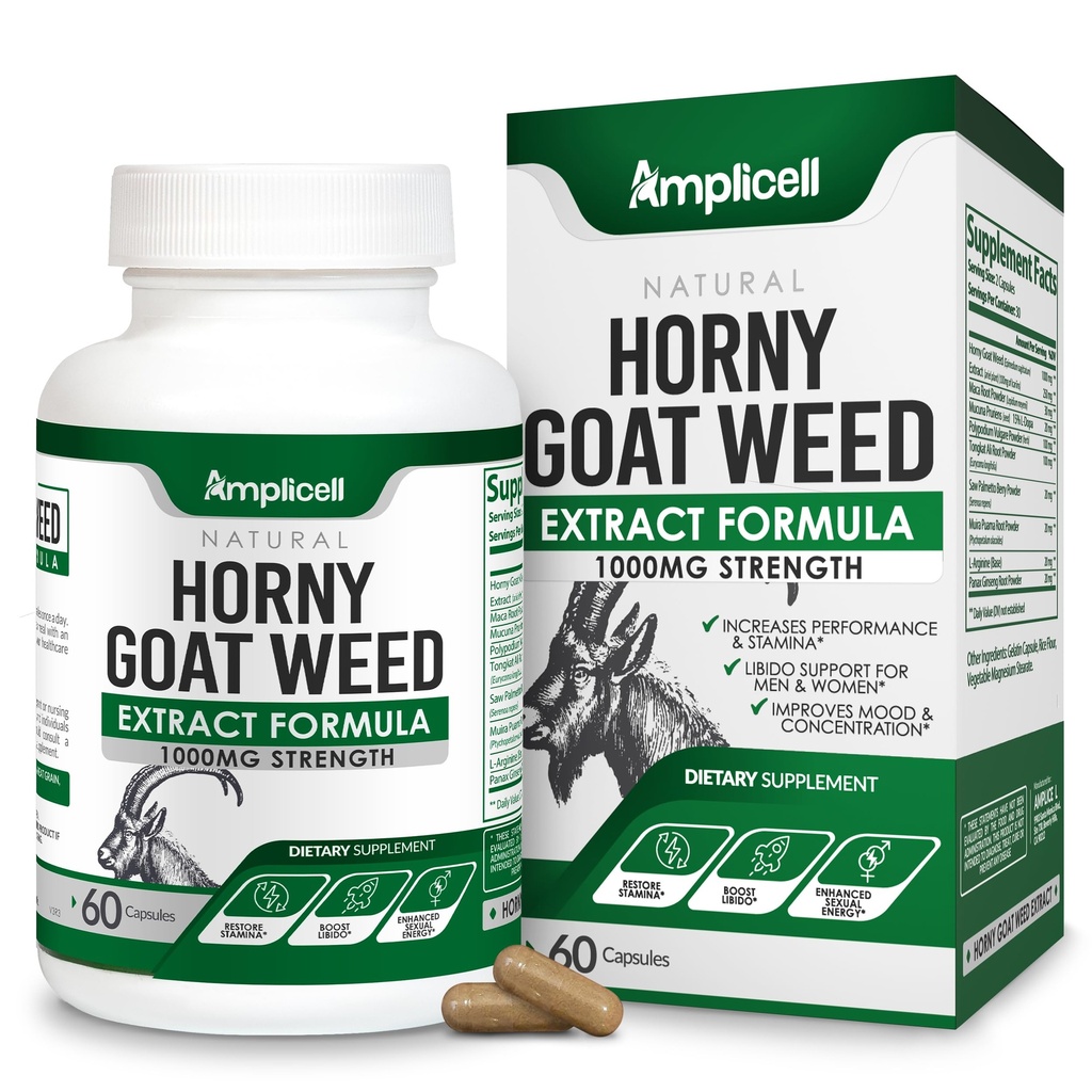 Horny Goat Weed with Maca Root, Tongkat Ali, L-Arginine & Panax Ginseng 