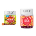 OLLY Multi + Probiotic Adult Multivitamine Gummy, 1 Miljard CFU, Digestieve en Immuun Ondersteuning & Hemelse Haar Gummy, Ondersteunt gezond haar, Keratine, Biotine, AMLA, Kauwbare Supplement, 30 Dag