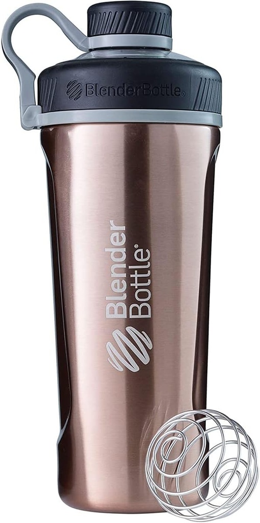 Bouteille d'eau en acier inoxydable isolante avec fouet en fil, 26-Ounce, cuivre