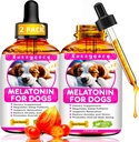 2 Pack Melatonine voor honden, angst verlichting hond Melatonine, rustige momenten Kalmeren Hulp voor honden Melatonine voor honden en katten, hond slaaphulp, het bevorderen van ontspanning en diepe slaap en algehele welzijn