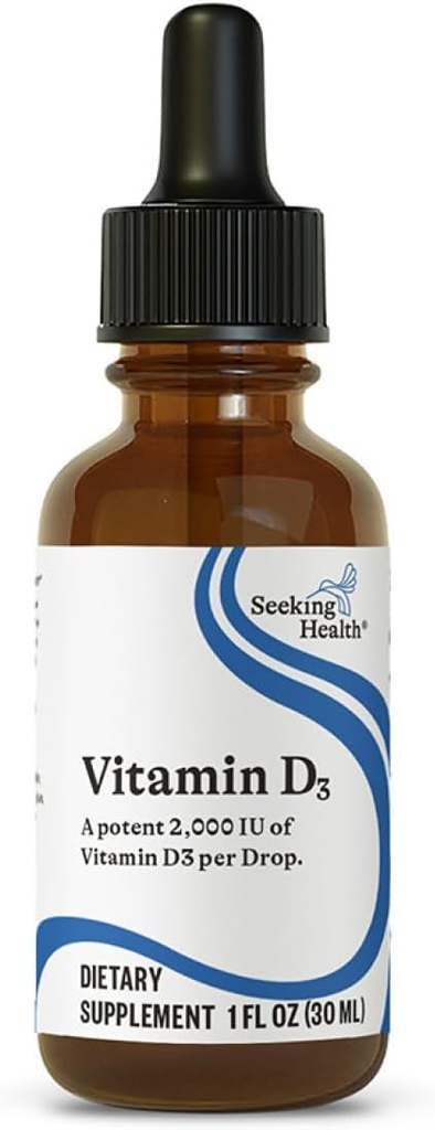 Op zoek naar gezondheid vitamine D3 druppels - Bone Health & Immuun System Support Supplement - vloeibare vitamine D3 met olijfolie - 1 FL oz, 900 porties