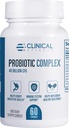 Klinische effecten Probiotische complex - Gut Health Probiotica voor vrouwen en mannen - 6 belangrijke biologische Probiotische Strains ter ondersteuning van spijsvertering en algemene gezondheid - 60 Veggie Probiotische Capsules - Made in The USA
