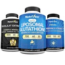 Nutrivein Premium Shilajit Capsules, Liposomale Glutathion Supplement, & Berberine Supplement Bundle: Berberine, Glutathion, & Shilajit Capsules for Men & Women - Metabolisme, vitaliteit, & Balance