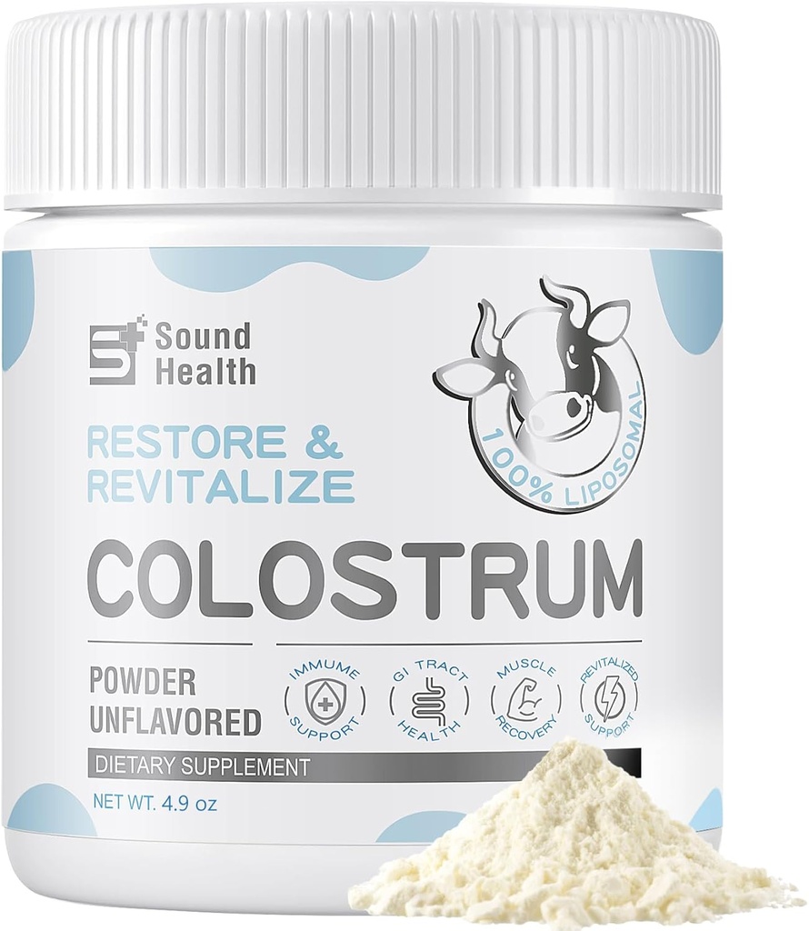 Colostrum Supplement Powder for Humans - Organic Bove Colostrum Supplement for Gut Health, Hair Growth, Beauty - Unflavored (73 Servers)