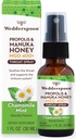 Wedderspoon Propolis en Manuka Honey Throat Spray, kamille & Mint, 1 Fl Oz (pakket van 1), Sore Throat Relief, Natural Immune Support