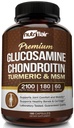 NutriFlair Glucosamine Chondroitin Turmeric MSM Boswellia, 180 Capsules - Joint Comfort Supplement - Natural & Non-GMO - Antioxidant Pillen - Ondersteunt Terug, knieën, handen, gewrichten, Cartilage
