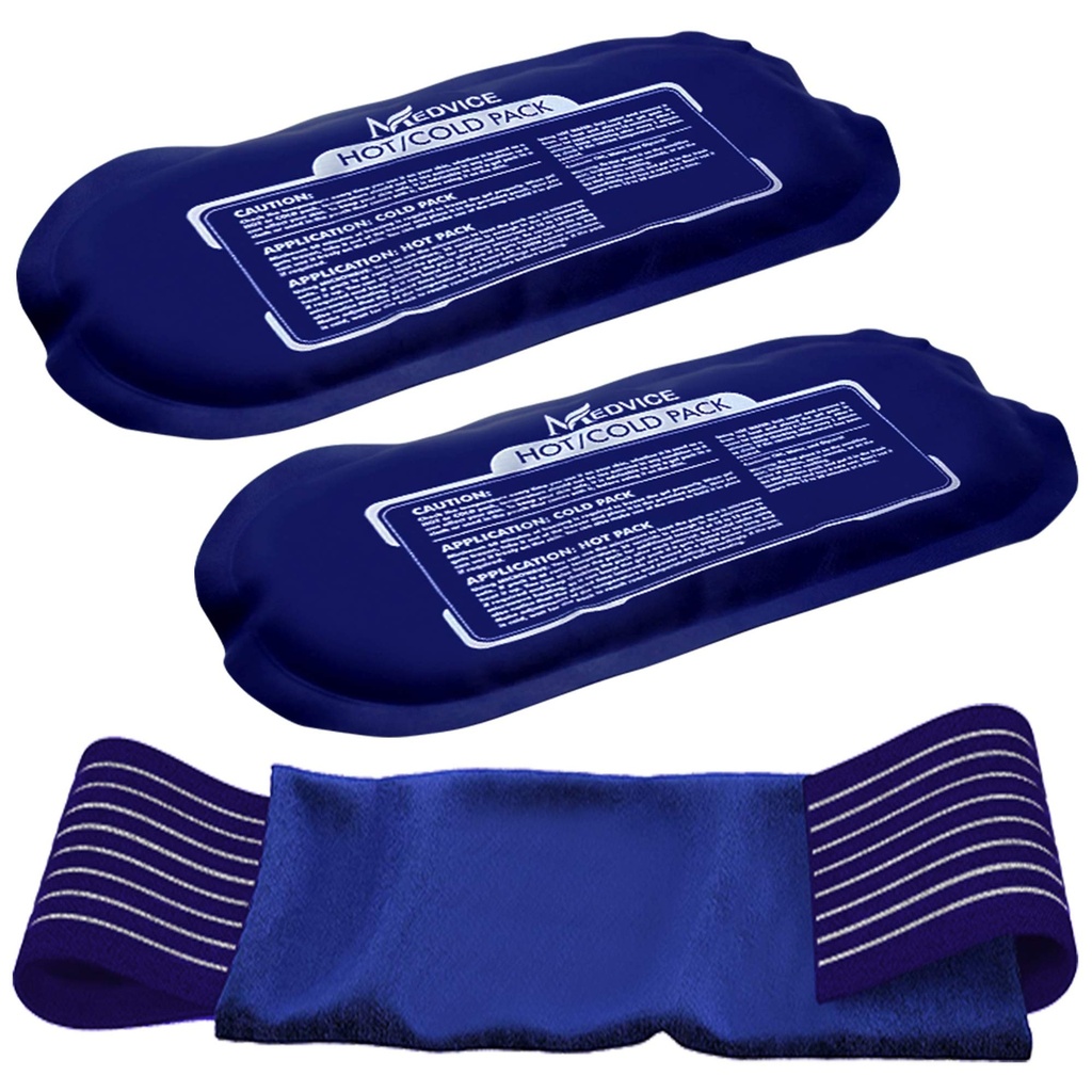 Pochettes de glace chaudes et froides réutilisables pour blessures, douleurs articulaires, douleurs musculaires et inflammation du corps - Enveloppes de gel réutilisables - réglables et flexibles pour les genoux, le dos, les épaules, les bras et les jambes