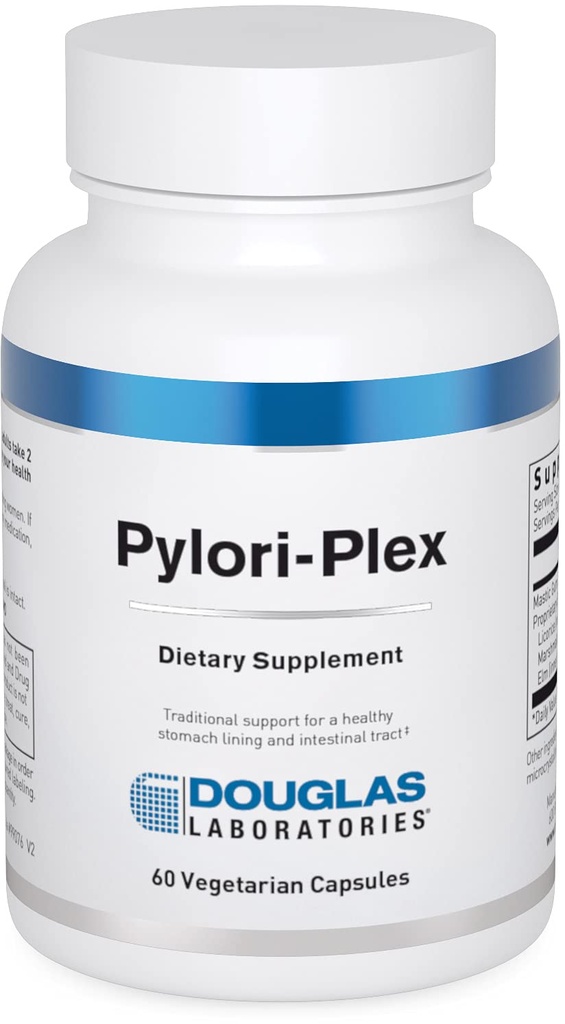 Douglas Laboratories Pylori-Plex - For Stomach Lining & GI Support* - With Mastic Gum, Licorice Root, Marshmallow Root & Slippery Elm - DGL Supplement - 60 Vegetarische Capsules