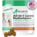 Suppléments de vitamines pour chiens fabriqués aux États-Unis de race équilibrée Multivitamines pour chiens Probiotiques Glucosamine Chondritin Chien Huile de saumon Coat Immune Supplément pour chiens seniors NonOGM