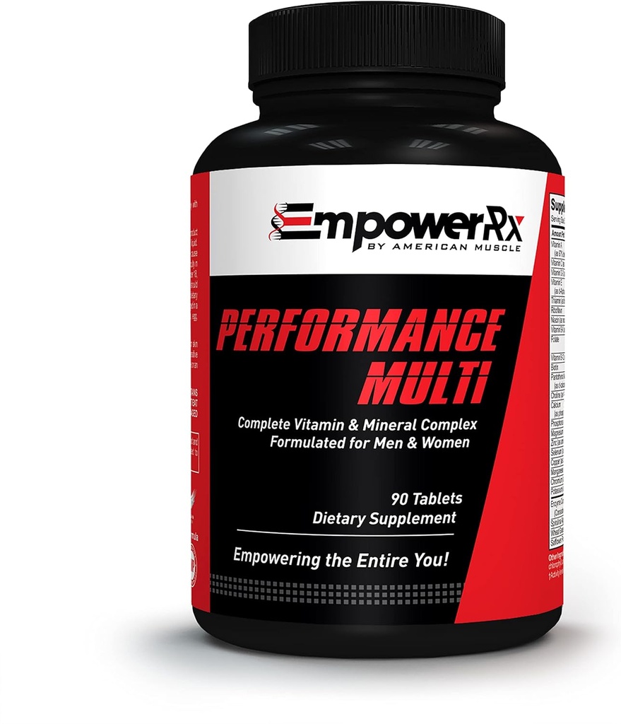 EmpowerRx Performance Multivitamine voor Immune Support, Verhoogde Energie, Onderhoud Bone Health Rijk met vitamine B12 en vitamine D - voor mannen en vrouwen (60 capsules)